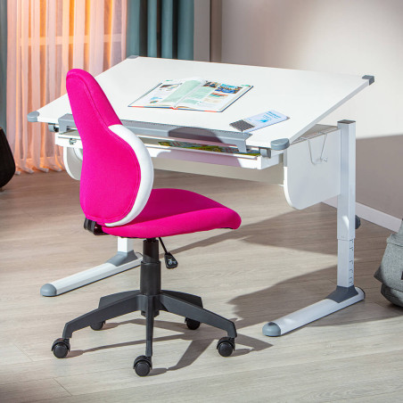 Fauteuil Pivotant Rose pour Enfant - PREIO