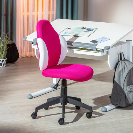 Fauteuil Pivotant Rose pour Enfant - PREIO