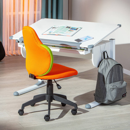 Fauteuil Pivotant Orange et Vert pour Enfant - PREIO