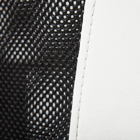 Fauteuil de bureau sur roulettes blanc et noir - DAVOR