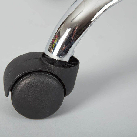 Fauteuil de bureau sur roulettes blanc et noir - DAVOR