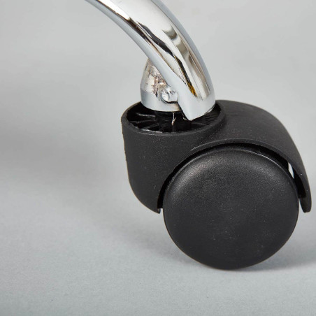 Fauteuil de bureau sur roulettes blanc et noir - DAVOR