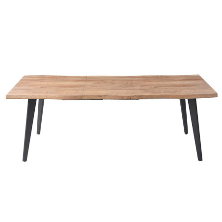 Table repas allongeable 150 cm plateau effet bois brut - STIRO