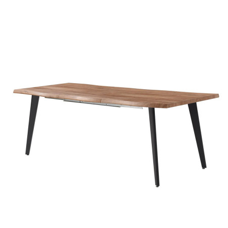 Table repas allongeable 150 cm plateau effet bois brut - STIRO