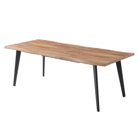 Table repas allongeable 150 cm plateau effet bois brut - STIRO
