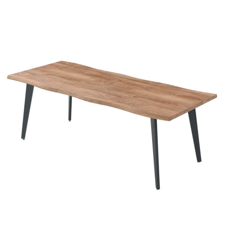 Table repas allongeable 150 cm plateau effet bois brut - STIRO