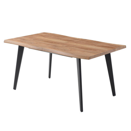 Table repas allongeable 150 cm plateau effet bois brut - STIRO