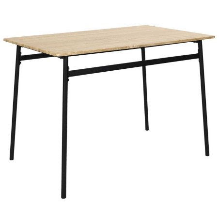 Table repas structure métallique plateau aspect bois - DARON