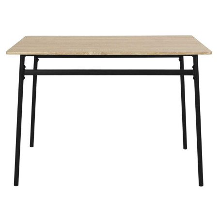 Table repas structure métallique plateau aspect bois - DARON