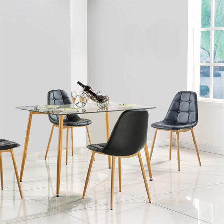 Table repas rectangulaire en verre - VERIO