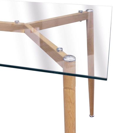 Table repas rectangulaire en verre - VERIO