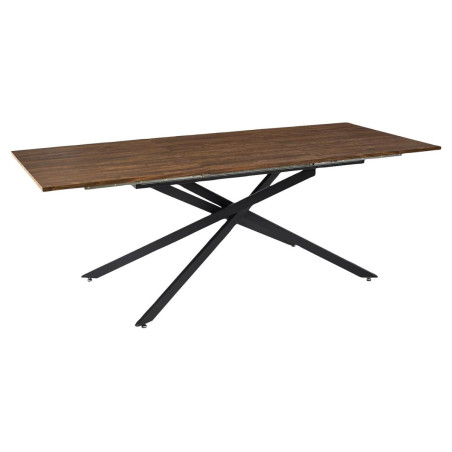 Table repas extensible 150/210 en MDF et métal noir - COTELE