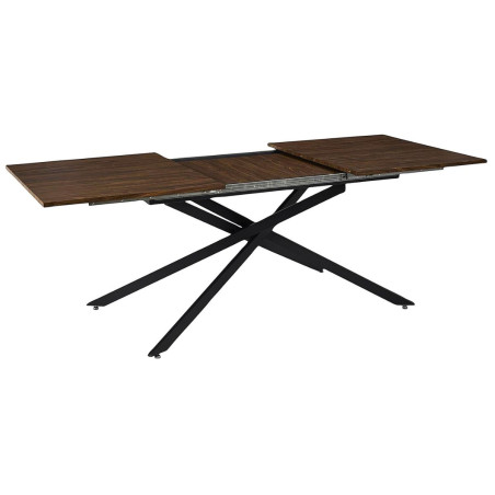 Table repas extensible 150/210 en MDF et métal noir - COTELE