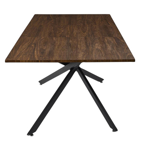 Table repas extensible 150/210 en MDF et métal noir - COTELE