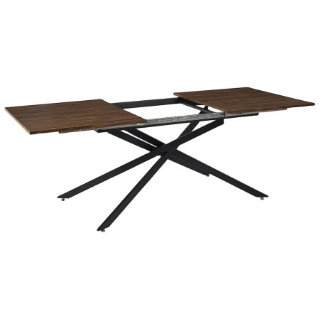 Table repas extensible 150/210 en MDF et métal noir - COTELE