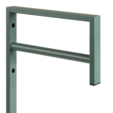 Portant Mural en Métal Vert avec Penderie et Patères - BLAREN