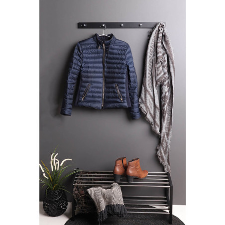 Portemanteau 5 crochets en peuplier noir et acier - SILIO