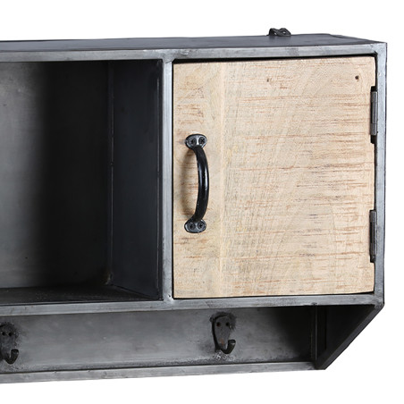 Portemanteau mural avec étagère murale, 2 portes, 1 niche - SEVAN