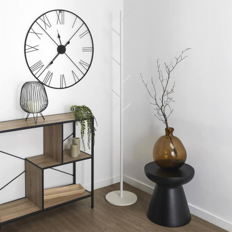 Porte-Manteaux Blanc en Métal 7 Patères - ZORIRA