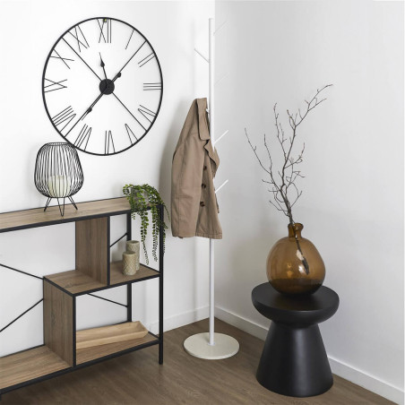 Porte-Manteaux Blanc en Métal 7 Patères - ZORIRA