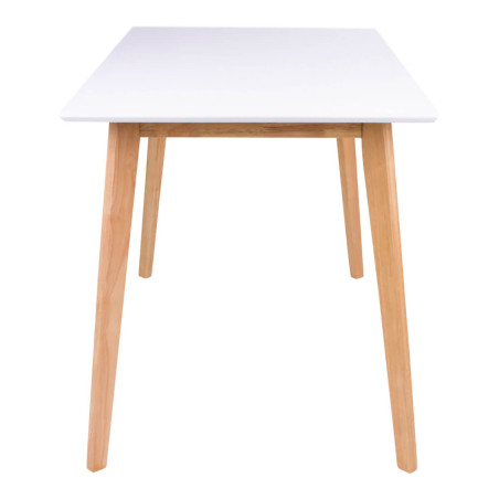 Table repas 120 x 70 cm naturelle et blanche - DAMACIA