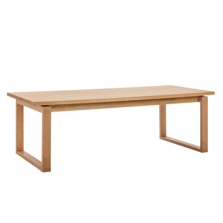 Table repas rectangulaire en chêne vernis naturel - RYHANOR