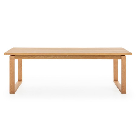 Table repas rectangulaire en chêne vernis naturel - RYHANOR