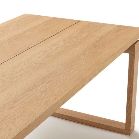 Table repas rectangulaire en chêne vernis naturel - RYHANOR