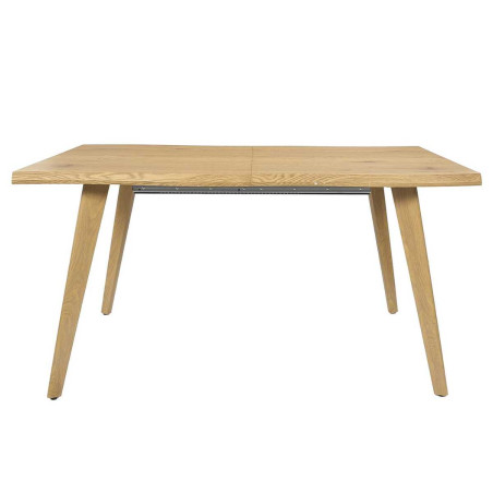 Table repas extensible 6-8 personnes MDF aspect chêne bords biseautés - LYPSOR