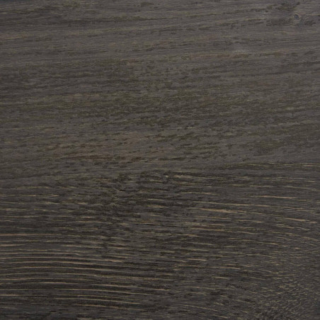 Table repas ronde 120 cm pieds relief MDF effet bois foncé - ANKA