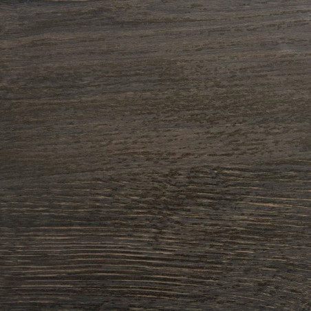 Table repas ovale pieds relief MDF effet bois foncé - ANKA