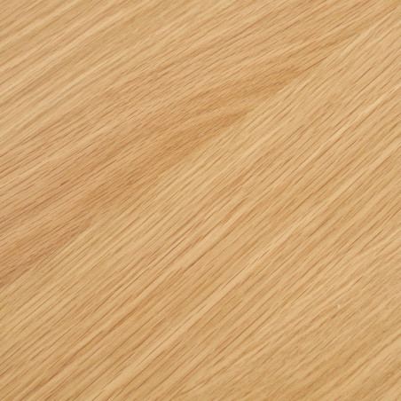 Table repas ronde Ø140cm pied central relief MDF placage chêne clair - DUBLIA