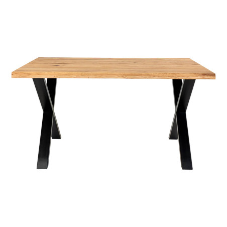 Table repas 140 cm plateau chêne et pieds acier - CIOIO