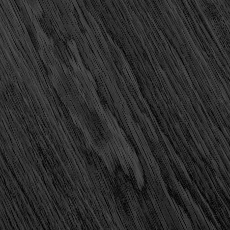 Table repas ronde Ø120 cm pied central relief MDF placage chêne noir - DUBLIA