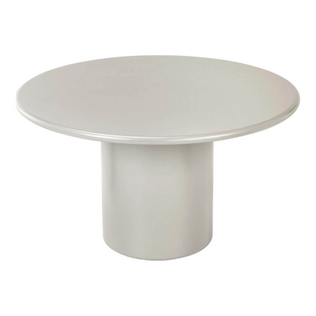 Table repas ronde pied central en MDF laqué sable - NAVALIN