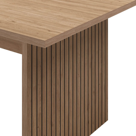 Table repas 200 cm aspect bois, pieds effet tasseaux - APPRA