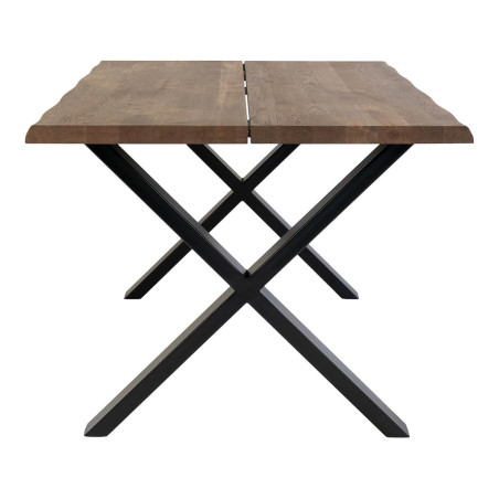 Table repas 140 cm chêne grisé et pieds acier - CIOIO