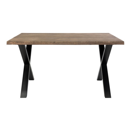 Table repas 140 cm chêne grisé et pieds acier - CIOIO