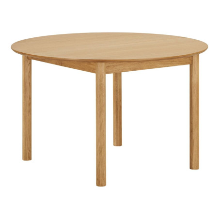 Table repas extensible Ø120 cm en MDF et chêne naturel - YANICKOR