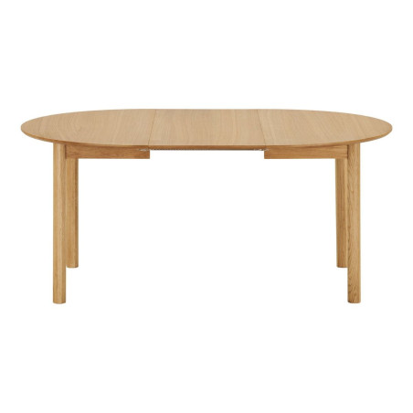 Table repas extensible Ø120 cm en MDF et chêne naturel - YANICKOR