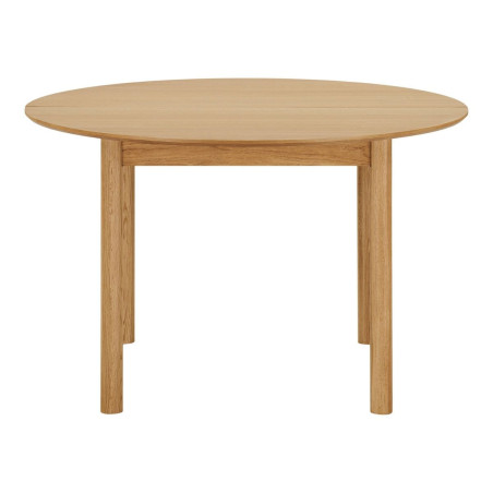 Table repas extensible Ø120 cm en MDF et chêne naturel - YANICKOR