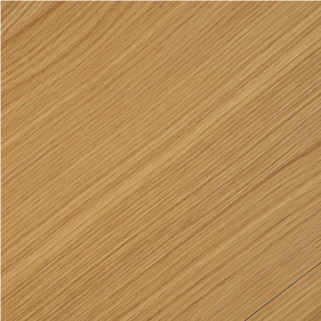 Table repas extensible Ø120 cm en MDF et chêne naturel - YANICKOR