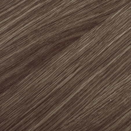 Table repas ronde Ø140cm pied central relief MDF placage chêne fumé - DUBLIA