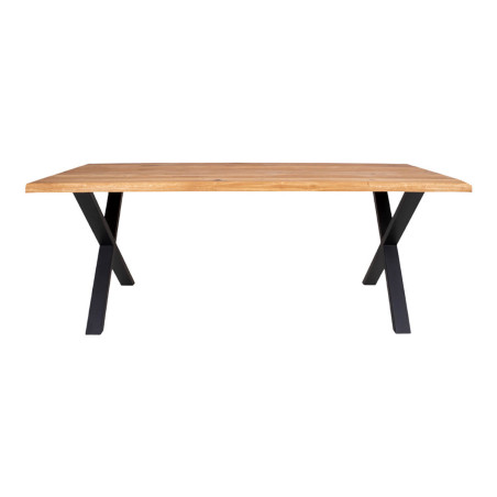 Table repas 200 cm plateau chêne et pieds acier - CIOIO