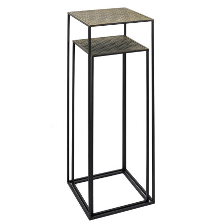 Sellettes gigognes métal aspect or vieilli - PRADO