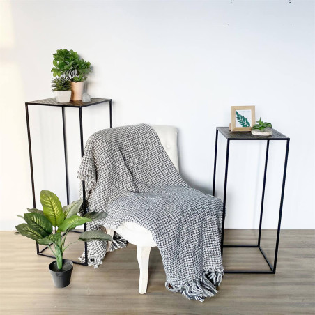 Sellettes gigognes métal aspect or vieilli - PRADO