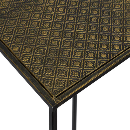 Sellettes gigognes métal aspect or vieilli - PRADO