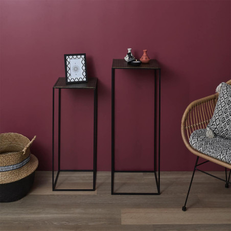 Sellettes gigognes métal aspect or vieilli - PRADO