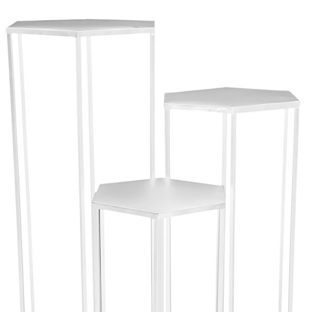 Lot de 3 Sellettes Gigognes Métal Blanc - RAZIO