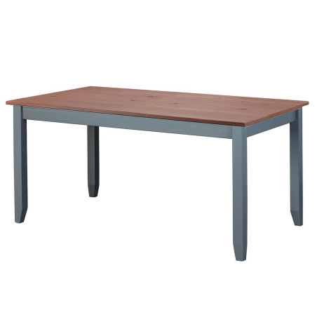 Table repas rectangulaire gris et naturel - MELIO